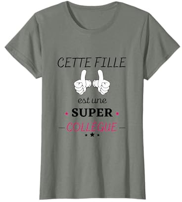 Cette fille est une super collègue Cadeau Départ Travail T-Shirt
