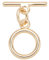 BENECREAT 10 ensembles fermoirs à bascule en laiton plaqué or 18 carats avec anneaux de saut fermoirs à bascule ronds plats connecteurs pour collier Bracelet fabrication de bijoux, bague: 12x9x1.5mm