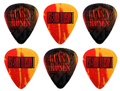 Perri's Leathers Ltd. - Motion Guitar Picks - Guns N' Roses - Use Your Illusion - Official Licensed Product - 6 Pack - MADE in CANADA.