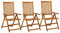 Verstellbare Gartenstühle 3 STK. Massivholz Akazie,Gartensessel,Holzstuhl,5 Positionen verstellt Werden,57 x 71 x 110 cm