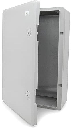 ELS Elektrotechnika Schaltschrank Industriegehäuse IP65 verzinkter Montageplatte Verriegelung Tür mit umlaufender Dichtung Wandgehäuse Gehäuse Leergehäuse ABS Kunststoff leer Schrank 430x660x210