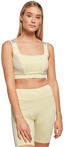 Urban Classics Damen Ladies Color Block Bra BH, softyellow/softseagrass/vablue, M