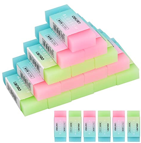 Vesaneae 30 Stück Radiergummi, Farbverlauf Gelee-farbige Radiergummis, Weiche Und Haltbare Radierer, Durchscheinende Radiergummis, Buntstift-Radiergummi, Radiergummi Gummi für Schulbedarf Schreibwaren