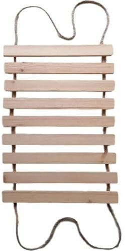 Cat Climbing Ladder Wall Mounted Cat Bridge Solid Wood Pet Furniture Cat Hemp Cage Sisal Rope Shelves Kitten Toys Tree Tower (Length Ladder 50cm)
