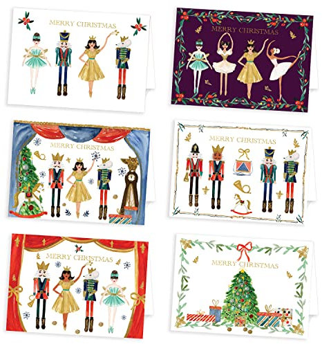 Ruby Ashley Charity Christmas Cards - Pack of 30 Xmas Cards. Quality, Recyclable Nutcracker Multipack Made in the UK