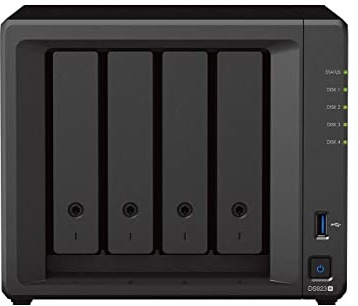 Synology DS923+ - NAS a 4 bay (AMD Ryzen™ 4 thread R1600 dual-core 4 GB RAM 2 porte RJ-45 1GbE), bundle con 4 dischi rigidi NAS Seagate IronWolf da 10TB