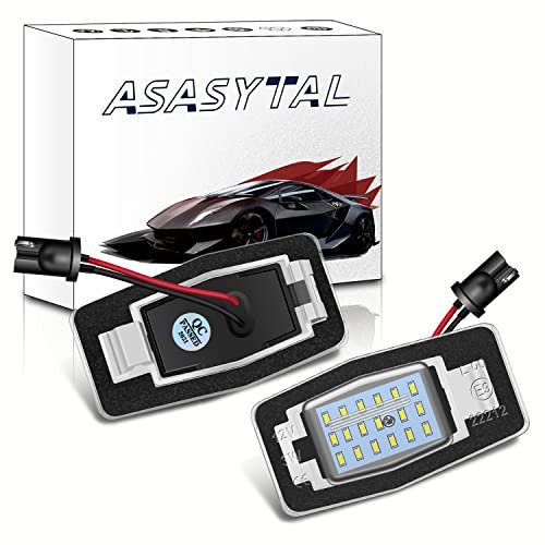 Asasytal LED Nummernschildbeleuchtung Rückleuchten 18 SMD Hellweiß, Fehlerfrei 12V Kompatibel mit Ma-zda MX-5 Miata MPV 323 Pro-tege 323 Pro-tege 5 Tribute Ford Escape Mercury Mariner, 2 Lampen