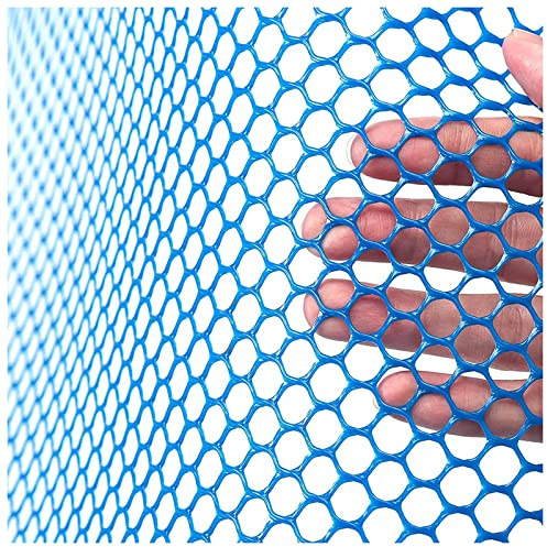 Drahtgitter Maschendraht Gartenzaun Hasendraht Blau Vinyl Zaungitter Katzen Barriere Netto Gartenarbeit Pflanzen Geflecht Sechseckig Geflügel Fechten Mit Kabelbindern, Hof Zaun ( Color : 0.8cm Hole ,