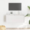 puraday Mobile Porta TV 80x30x35 cm Mobiletto Cucina Mensole da Muro Librerie con Porta Scaffale Mensola Mobile Soggiorno Bianco Versatile Armadietto Parete in Legno Massello di Pino
