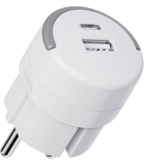 UCOMEN 20 W Ladegerät USB C QC, Schnellladegerät 1 USB C und 1 USB A, kompatibel mit Samsung Galaxy S23+/S22/S21/S20, iPhone 15 Plus Pro Max/14/13, iPad Pro/Air, Pixel, 1 Pack