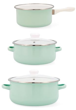 Quid Cocco Set 3p Bateria Cocina Esmaltado Cocco Qd 20cm - 24cm - 16cm