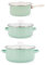 Quid Cocco Set 3p Bateria Cocina Esmaltado Cocco Qd 20cm - 24cm - 16cm Acero Carbonatado Apto Vitrocerámica Apto Inducción Antiadherente