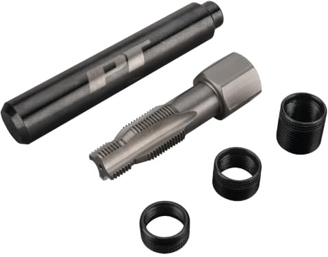 PERFORMANCE TOOL W86910 Zündkerzen-Reparatursatz, M14-1,25 Gewindegröße & HSS Kegelreibahle, (3) 503 Edelstahl-Einsätze