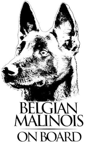 Autoaufkleber Belgische Malinois 15cm(5.9 Inch) 3D Zerrissen Aufkleber Wasserdichte Belgische Schäferhund Haustier Hund Reflektierende Aufkleber Laptop-Aufkleber