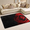 3D-Gedruckter Vintage Blumenrote Rose Schwarz 90 X 150 cm -Kunstteppich, Dekorativer Teppich Für Schlafzimmer, Kinderzimmer Oder Wohnzimmer - Polyester-Soft-Touch, Leicht Zu Reinigen -5B4L/O2N