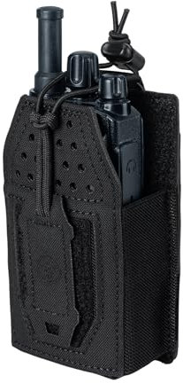 TOPTACPRO Étui Radio Tactique Pochette Radio Molle Universelle pour Talkie-Walkie BaoFeng UV-5R BF-F8HP Pochette de Rangement Réglable pour Chargeur (Black)