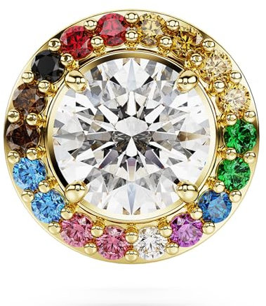 SWAROVSKI Broche Matrix Taille ronde, bain ton or, 1,3, Acier inoxydable, Zircon semi-précieux