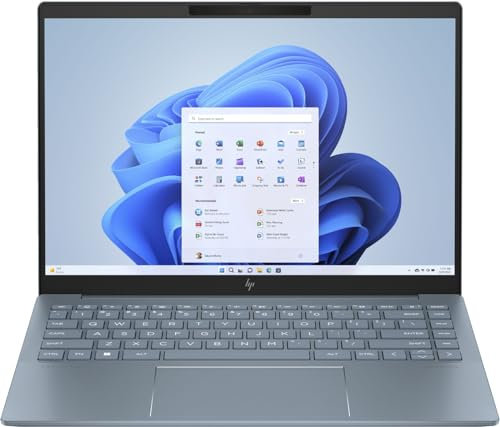 Pavilion Plus 14-ew1077ng, Ordenador portátil, Color Gris Azulado, Windows 11 Pro de 64 bits, Pantalla de 35,6 cm (14 Pulgadas) y Pantalla de 120 Hz, SSD de 1 TB
