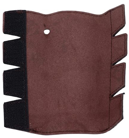 Französisch Horn Handschutz Leder Anti-Rutsch-Schutz Griff Wrap Hand Pad Abdeckung Instrument Zubehör (Braun)