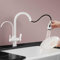 DJHFHCS Grifo de Cocina de 3 vías, Grifo de Cocina Blanco extraíble, Grifo Giratorio de latón para Fregadero de Cocina, 3 vías, Blanco Enterprise
