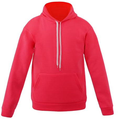 Sudadera Premium con Capucha Mujeres y Hombres Talla Unisex Deportivo para Invierno algodón clásico (M Fucsia)