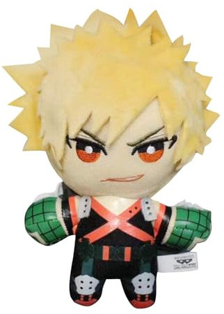 VUEHVO MHA Bakugo Katsuki Plüschfigur, 15 cm, Plüschkissen, Anime, PP-Baumwolle, weich, gefüllt, pelzig, Autotasche, Heimdekoration, Anhänger für Fans (Bakugo Katsuki)