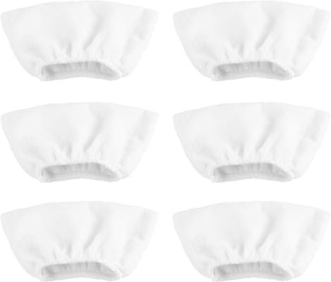 Set di 6 Panni in Microfibra per Pulitore a Vapore, Panni Lavabili in Microfibra Accessori di Ricambio con Maggior Parte Dei Pulitori Vapore(Bianco)
