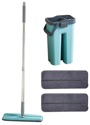 trapeador para pisos de madera,trapeador para pisos de madera, Trapeador de limpieza Trapeador Trapeador de pisos, Trapeador para pisos con rotación de 360 ​​grados, trapeador para polvo con cubo y al