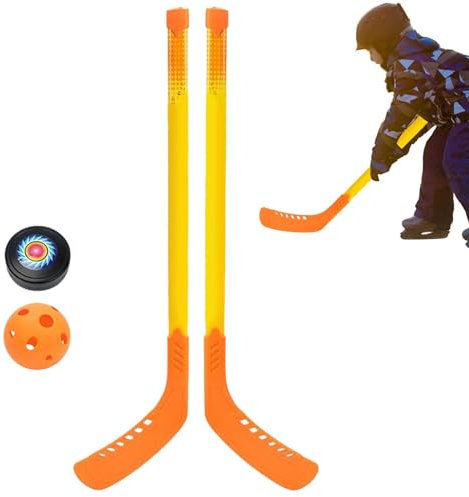 Indoor Hockey Sticks, Beginner Hockey Stick Set, Portable Ice Hockey Stick Set, Kids Hockey Sticks And Balls, Children's Indoor Hockey Set, Starter Hockey Stick For Kids, Hockey Stick Set For Beg