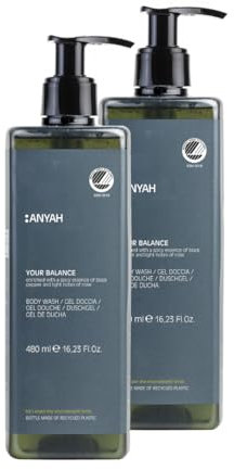 ANYAH Bagnoschiuma – Gel Doccia Idratante Senza Profumo, Detergente Corpo Naturale per Pelle Secca e Sensibile – Certificato Nordic Ecolabel, Eco-Friendly & Non Ricaricabile, 480ml
