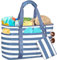 TEUEN Große Strandtasche mit Reißverschluss, 50L Wasserdicht & Faltbare Badetasche Damen XXL Familie Reisetasche Beach Tote Bag Shopper Damen für Strand, Pool, Reisen, Fitnessstudio und Einkaufen