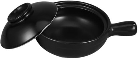 CLISPEED Terracotta Cooking Pot Japanese Donabe Clay Pot Porridge Cooking Cup Clay Casserole Lid Stovetop Pottery