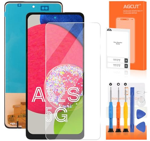 6,5 Zoll Incell Bildschirm für Samsung Galaxy A52s 5G LCD Display für Galaxy A52s 5G SM-A528B SM-A528B/DS LCD Touch Digitizer Assembly mit Reparatur-Set, ohne Fingerprint Unlocking