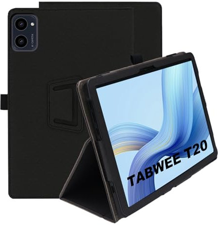CAUHENYEE Funda para TABWEE T20 Tablet 10 Zoll, Función de Soporte Vertical, Anti-caída, Funda a Prueba de Golpes - Negro