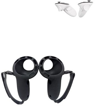 Cover per controller di gioco Meta Quest 3/3S, custodia in silicone yystao 3 compatibile con Meta Quest 3/3S, con presa migliorata e struttura a tutto tondo, nero