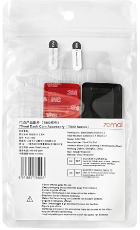 70mai Accessori per telecamera da cruscotto, compatibile con telecamere auto, componenti intercambiabili, solo per 4K T800.