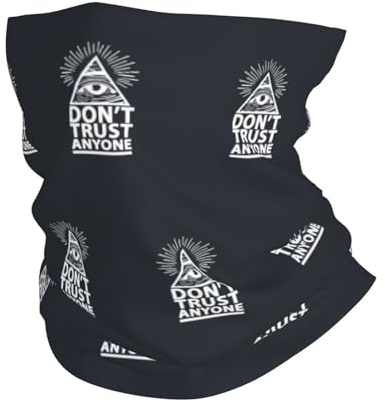 Röhrenschal Pyramide Illuminati Trauen Niemandem Sturmhaube Schlauchschal Atmungsaktiv Halswärmer Für Lauf Wandern Camping 25X50 cm