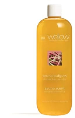 Sauna-Aufguss Saunaduft Rhabarber-Vanille 1000 ml | Natürlich & mit ätherischen Ölen | Ergiebig | Made in Germany
