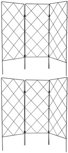 Tofficu Lot de 2 Supports en Fer Pliables pour Plantes Grimpantes, Treillis Jardin 60 CM, Tuteurs à Tomates Résistants pour Extérieur, Outil de Jardinage Polyvalent pour Fleurs et Légumes