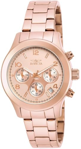 Invicta 19218 Angel Women's Wrist Watch Stainless Steel Quartz Rose Gold Dial