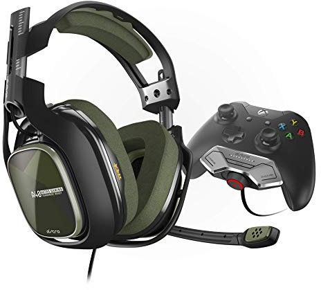 ASTRO Gaming A40 TR Cuffia con Microfono e Cavo con Controller Montato con MixAmp M80 per Xbox One, Nero/Verde