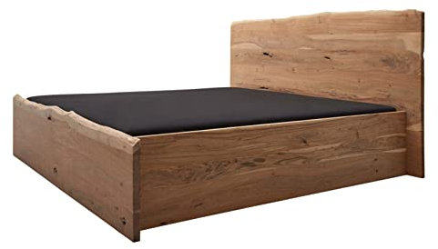 MASSIVMOEBEL24.DE Bett Akazie 140x200x105 Natur lackiert Pure Acacia #301 modern