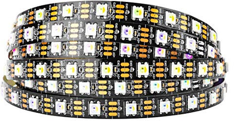 BTF-LIGHTING RGBW RGBWW Warmes Weiß SK6812 (ähnlich WS2812B) 5m 60leds/pixels/m Individuell adressierbar Flexibel 4 farbe in 1 LED Traumfarbe LED Streifen Nicht wasserdicht IP30 DC5V Schwarz PCB