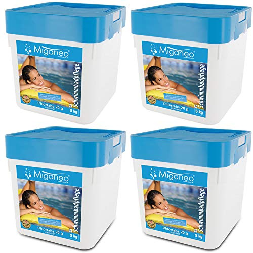 Miganeo Chlortabs/Chlortabletten 20 g - 20 kg - Langsamlöslich | Effektiv | Neutralisierend