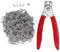 DAYSLIVES Hog Ring Zange gerade & 500 verzinkte Schweineringe Professionelle Polsterung Installation Kit Werkzeug