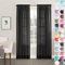 Megachest a pair of slot top voile curtains (Black, 56 wideX63 drop 2 Panels)