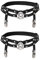 alisikee verstellbares sternförmiges Bein-Strumpfband mit rutschfesten Clips, elastisches Gothic-Oberschenkel-Ring-Strumpfband für Damen und Mädchen, 2 Stück