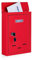 Relaxdays Boîte aux Lettres avec Plaque nominale, métal, 2 clés, Cartes Postales, HxLxP: 30,5 x 21 x 7 cm, Rouge