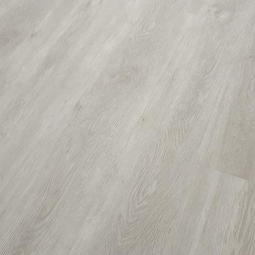 TRECOR Klick Vinylboden RIGID-SPC Designboden Massivdiele 5,0 mm stark mit 0,50 mm Nutzschicht - WASSERFEST - Sie kaufen 1 Musterstück (Trend Oak White, 30x20 cm Musterstück | Vinylboden)