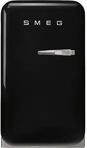Smeg Left Hand Hinge Mini Bar FAB5LBL5 Fridge - Black - D Rated